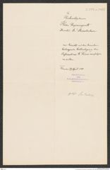 k.k. naturhistorisches Hofmuseum, Intendanzakten 1885-1896 (Hauer), Aktenzahl Z.277/1888, Seite 2